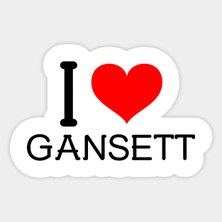 I love Gansett Sticker